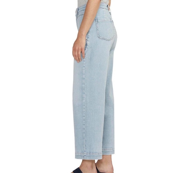 JAG Sophia Wide Leg Crop in Surf Blue - Picture 2 of 6